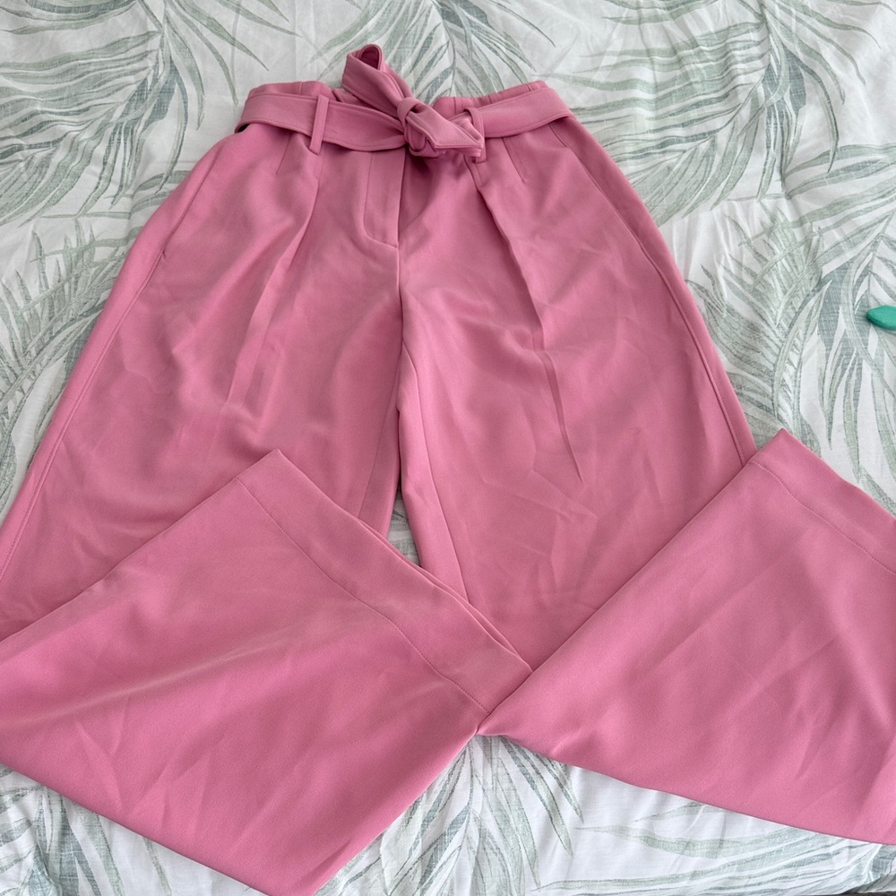 White House Black Market Pink Wide Leg Pants